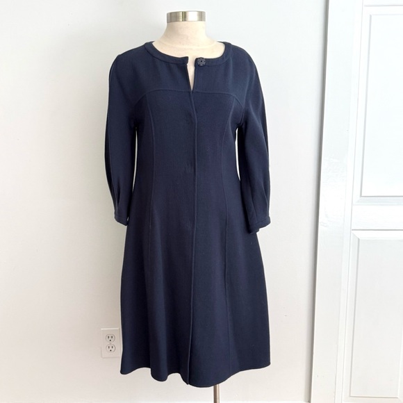 Armani Collezioni Blue Navy Long Jacket - Picture 1 of 11